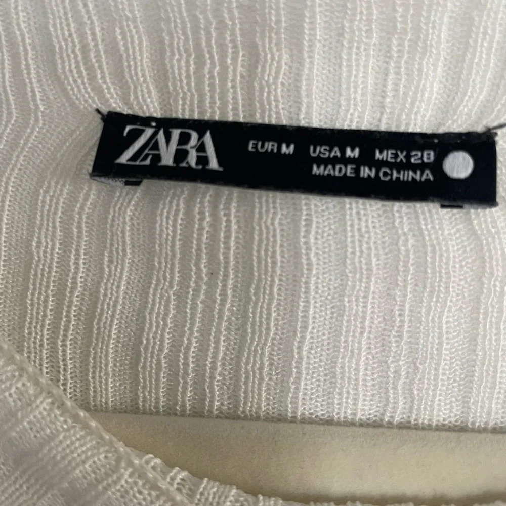 Zara White Textured Ribbed Top - Picture 5 of 5